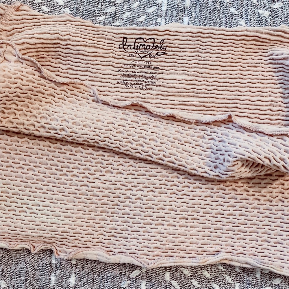 Intimately Free Prople Crop Top in Crepe Pink